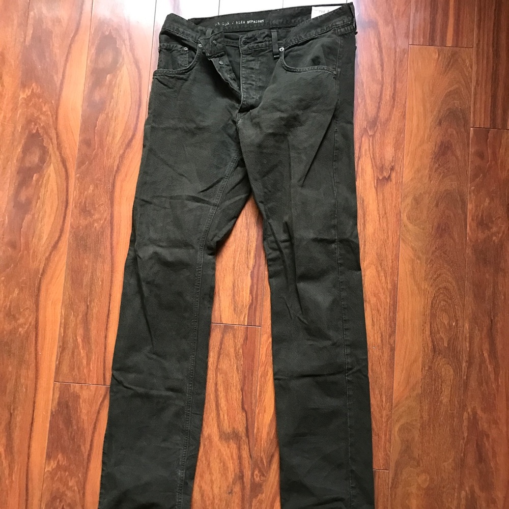 DARK OLIVE JEANS